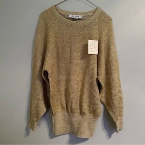 NWT I. Magnin vintage gold glitter sparkle sweater